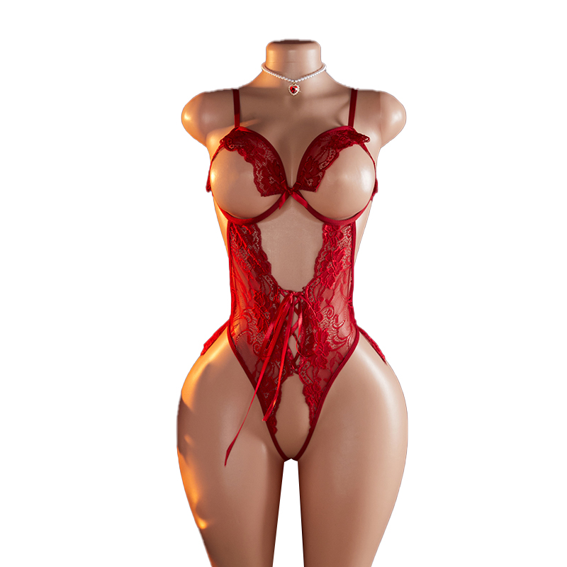 Lace Bralette Set - 여성을위한 투명 섹시한 란제리 18 뜨거운
