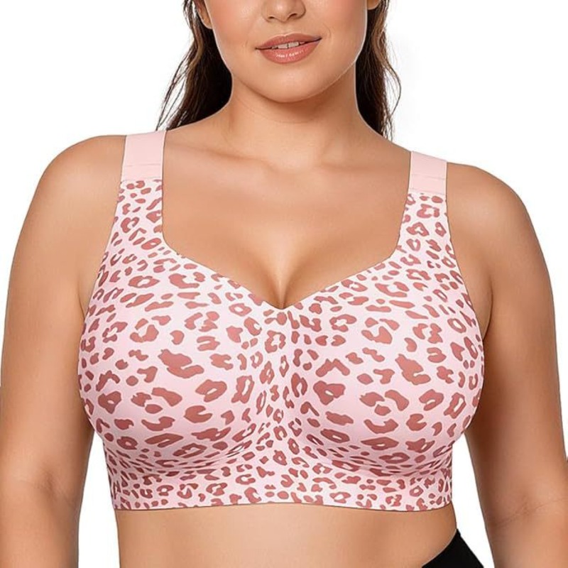 Full Coverage Bra - 레오파드 젤리 브라 노 언더와이어 푸쉬업