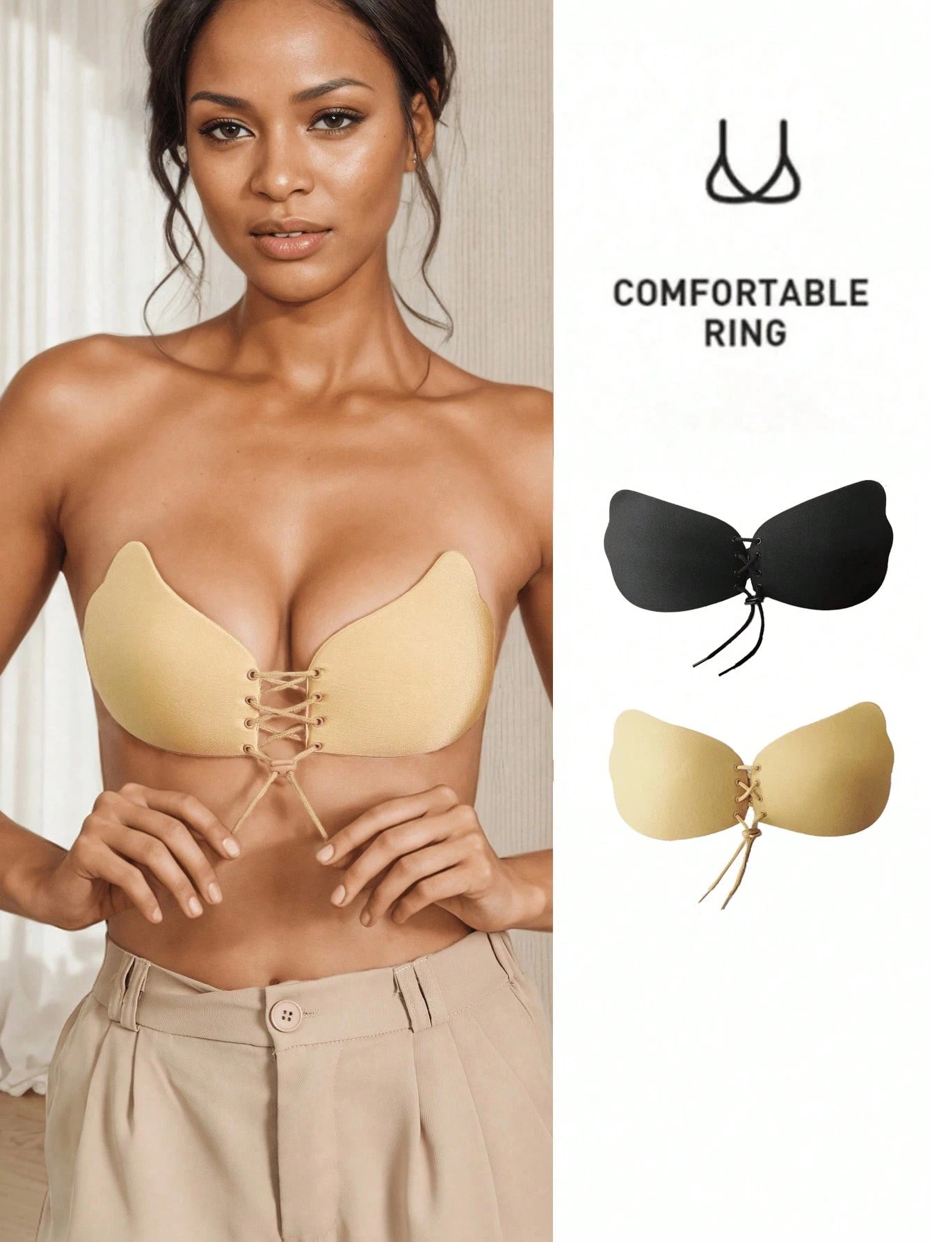 Backless Bra Sticky - 1개 스티키 브라, 등이 없는 스트랩리스