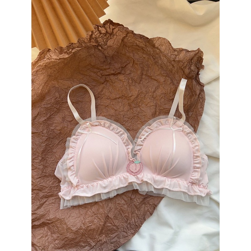 Sleep Bra Bralette - 스위트 트라이앵글 브라렛 세트 노와이어 얇은