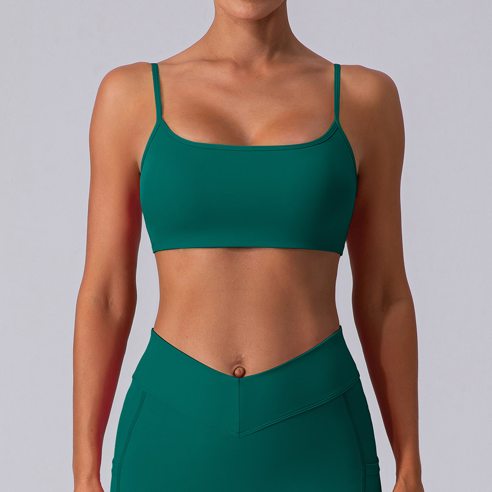 Sports Bra Racerback - 여성 스포츠 브라 충격 방지 피트니스