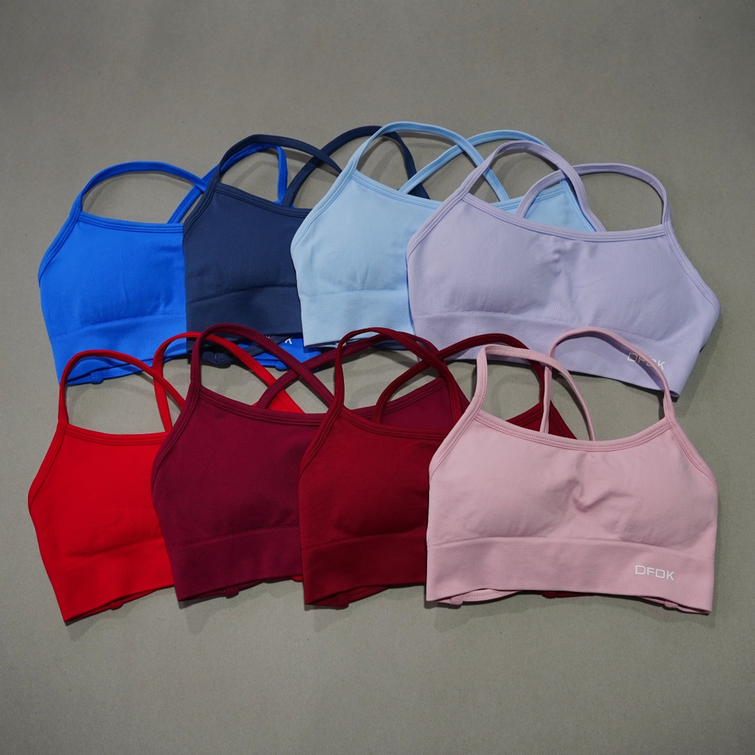 Minimizer Bra Women - DFDK 리브드 심리스 크로스 백 요가
