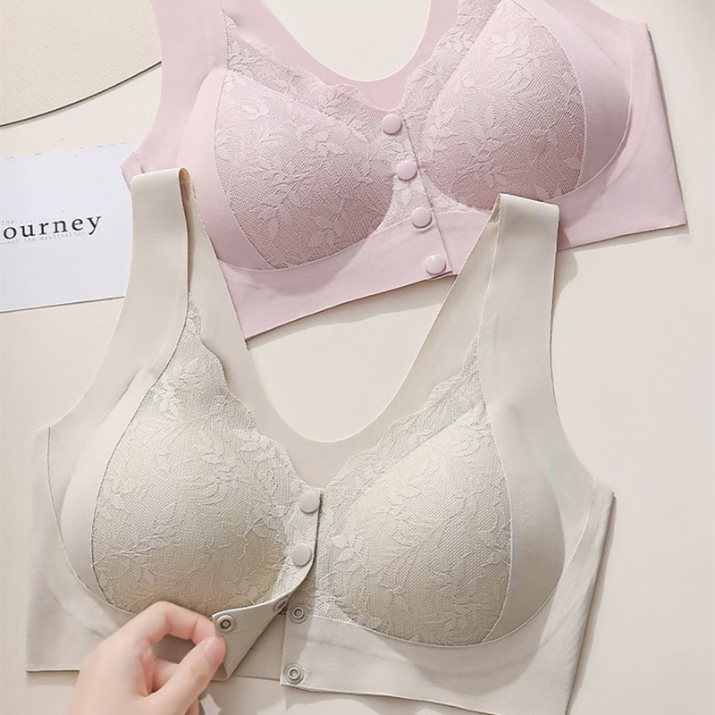 작은 가슴을 위한 조끼 스타일 앞 단추 브라, 강철 링 - Full Coverage Bra 리뷰 및 가격
