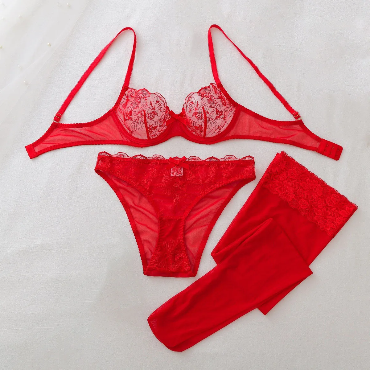 시스루 메쉬 에로틱 세트 여성용 레드 로즈 레이스 브라 - Sheer Bra Lace 리뷰 및 가격