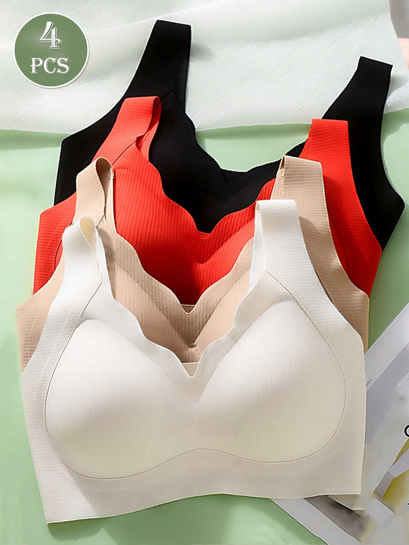 4개 여성용 심리스 푸쉬업 브라 무선 캐주얼 편안한 브 - T Shirt Bra Seamless 리뷰 및 가격