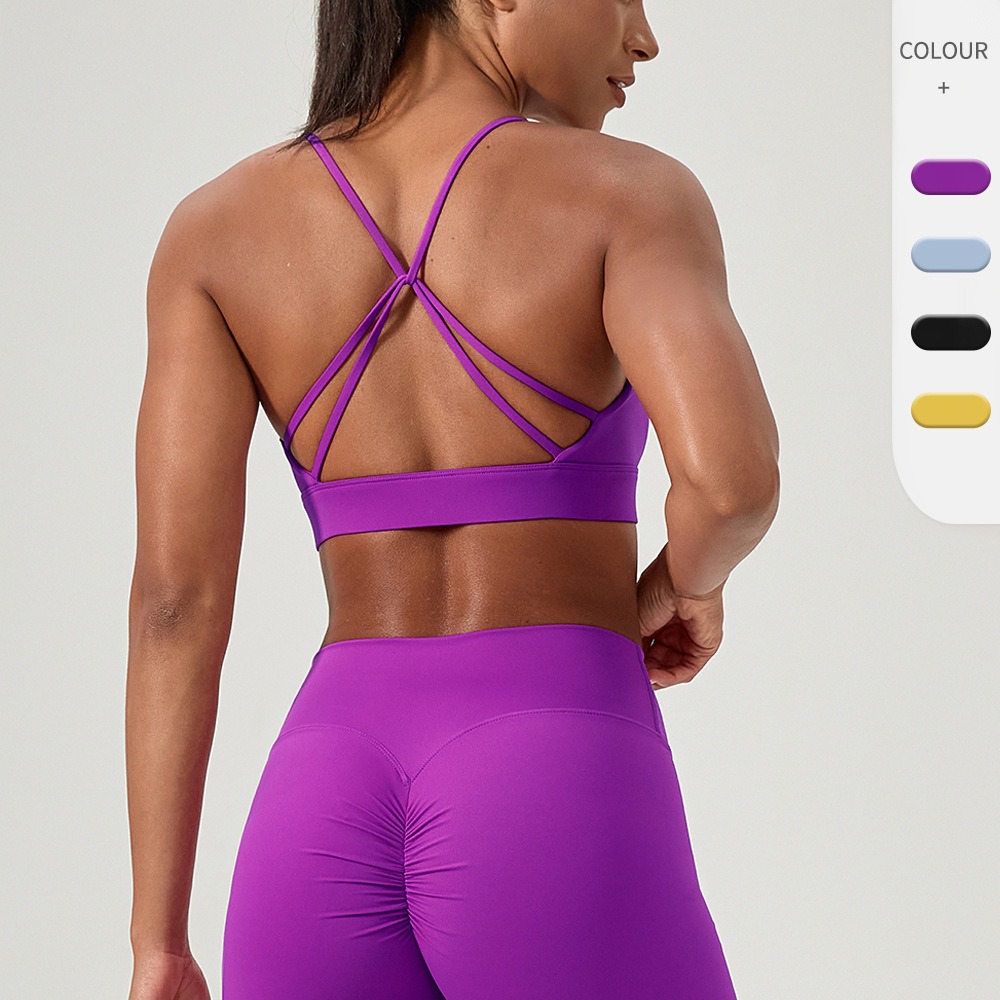 여성의 섹시한 요가 브래지어 크로스 스트랩 통기성 피트 - Sports Bra Racerback 리뷰 및 가격