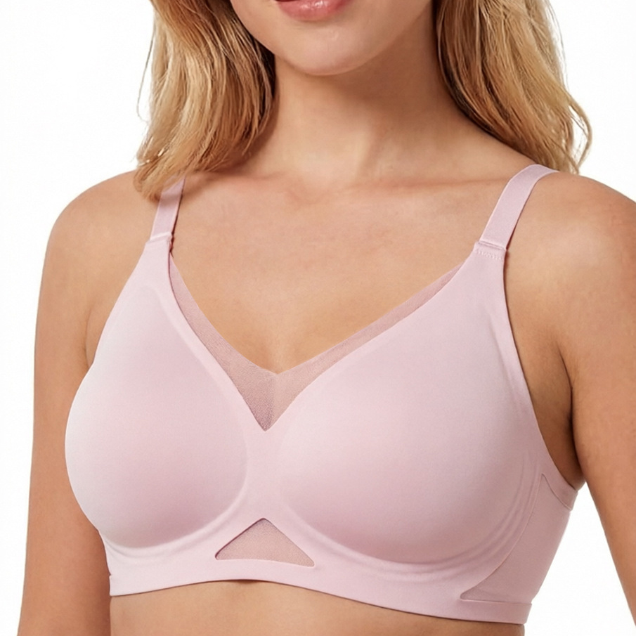 여성용 심리스 와이어프리 브라, 메쉬 패널 통기성 풀컵 - Minimizer Bra Women 리뷰 및 가격
