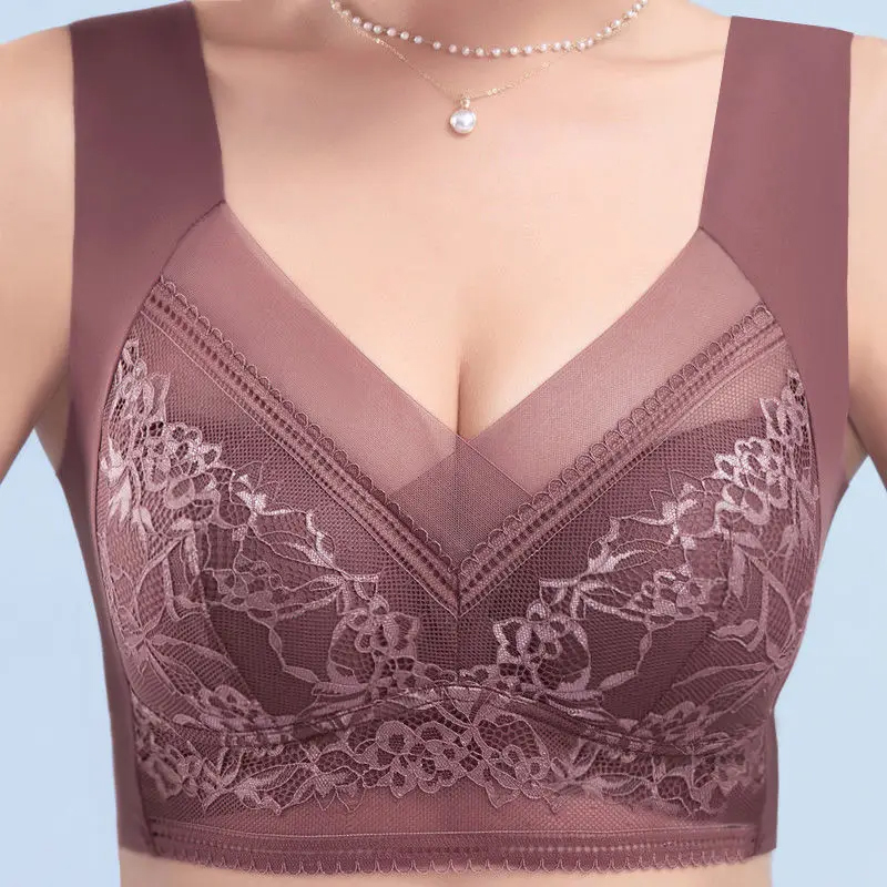 L-6L 여성 대형 브래지어는 얼음 실크를 밀어 원활한 - Lace Bralette Set 리뷰 및 가격
