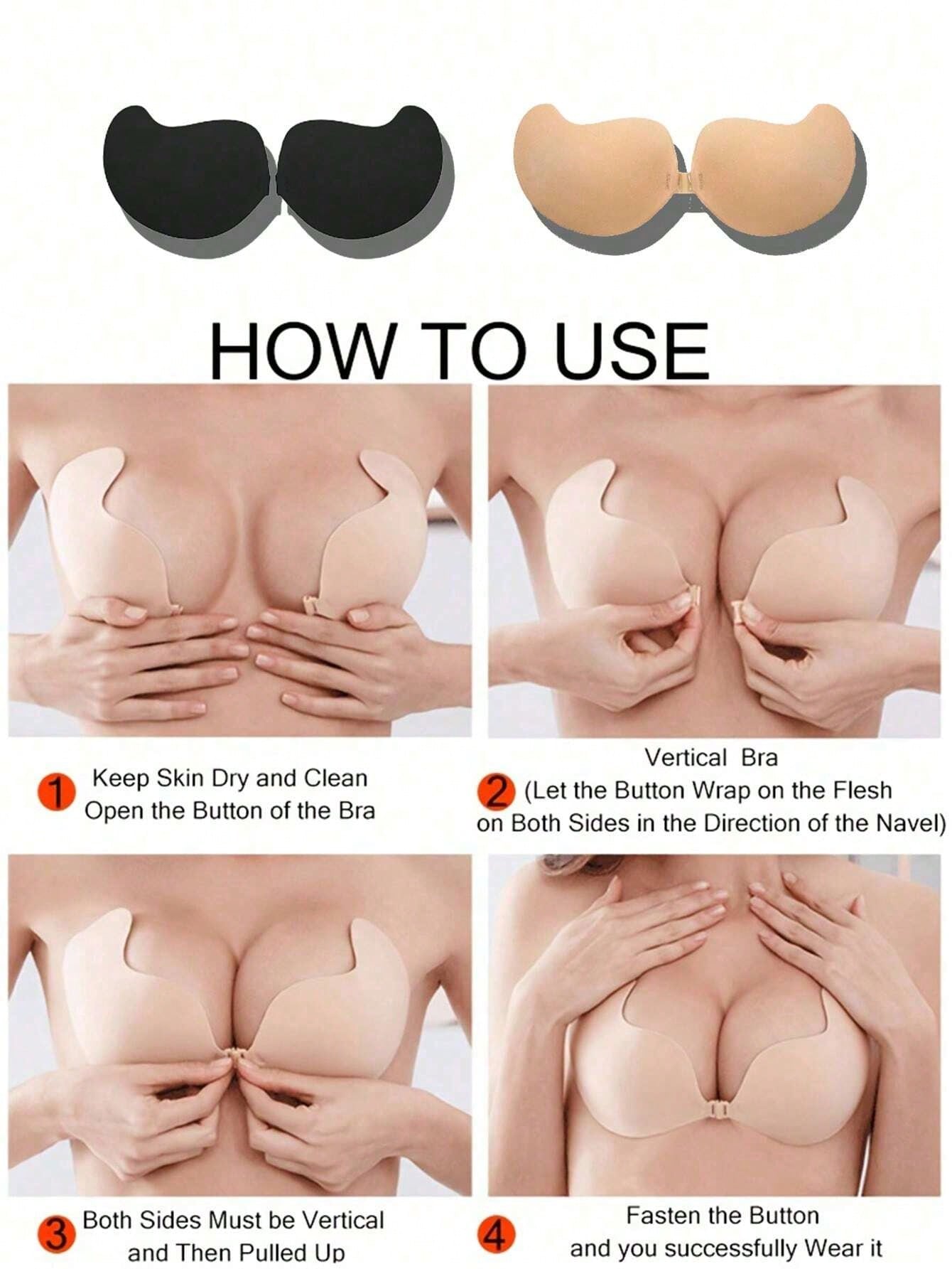 2팩 여성용 셀프 접착식 투명 스트랩리스 푸쉬업 패드  - Strapless Bra Adhesive 리뷰 및 가격