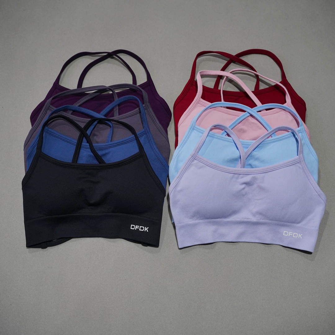 DFDK 리브드 심리스 크로스 백 요가 브라 여성용 와 - Minimizer Bra Women 리뷰 및 가격